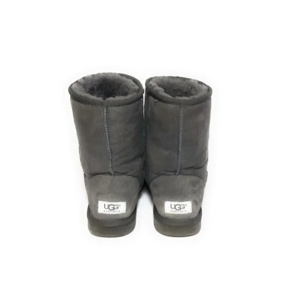 UGG Classic Short II Midcalf Boots in Dark Gray Shearling Lined Size 6